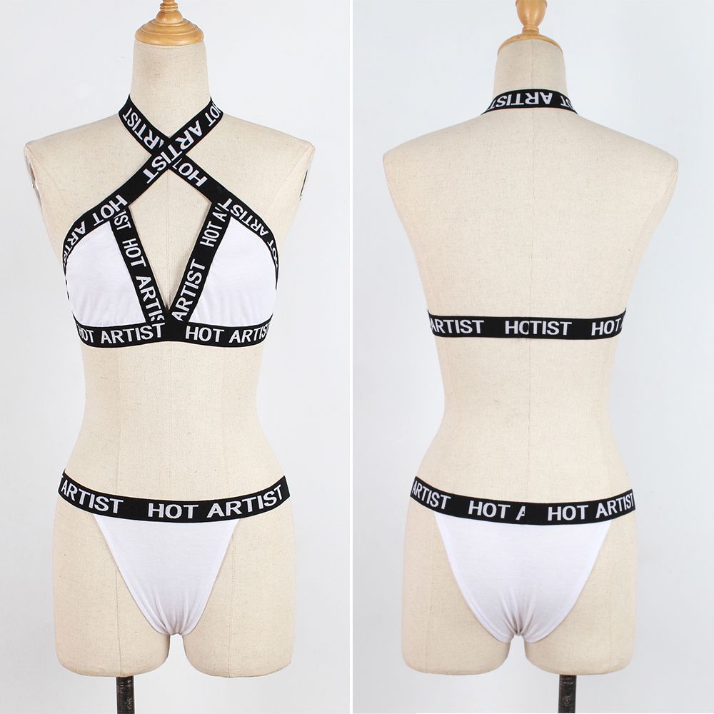 Moda Mujeres Conjunto de ropa interior de tiras Corsé Push Up Bra