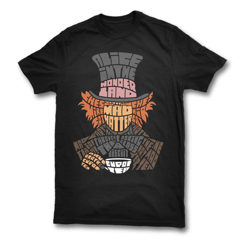 variable Llamarada semiconductor Sombrerero loco Camiseta Alicia en el país de las maravillas 2018 Nueva  manga corta Camisetas casuales