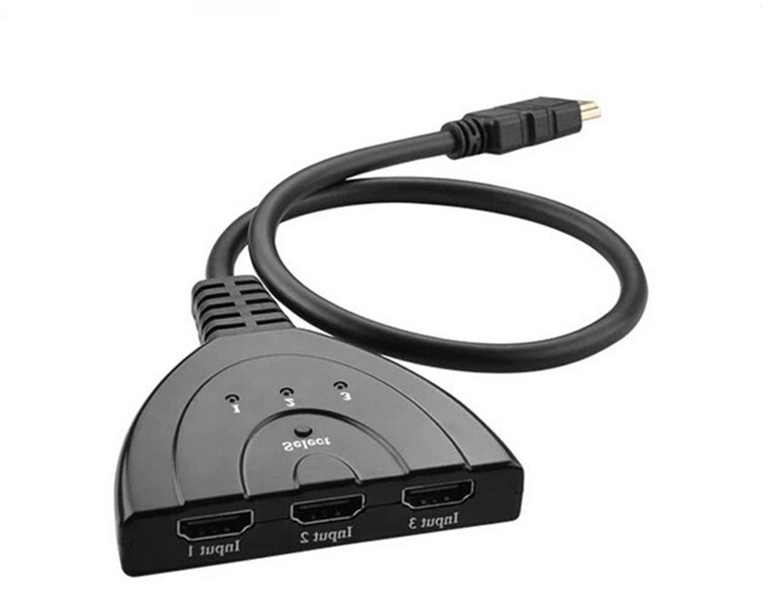 3 IN 1 OUT 1080P Hub V1.4B HDMI Switch Switcher Splitter Cable For HDTV XBOX PS3