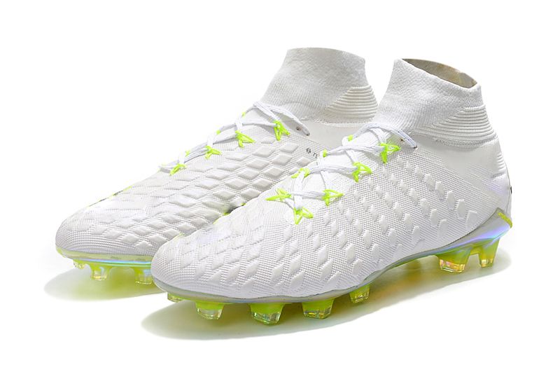 white and green nike soccer cleats