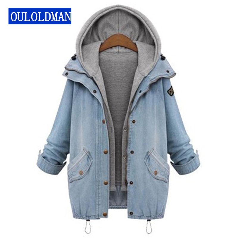 Compre Mulheres Casaco Com Capuz Jaqueta Jeans Jeans Inverno Cordão Tendências Patch Pocket 2 Peça Outerwear Botões De Manga Longa Com Capuz Jaqueta De Love8love, $285,03 | Pt.Dhgate.Com