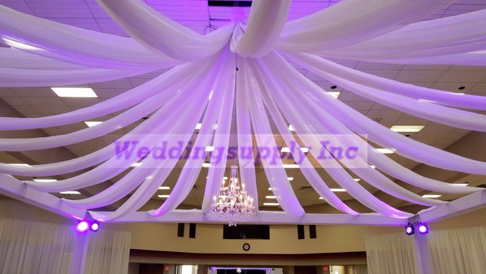 2019 70cm 10m Ceiling Drapes Roof Drape For Wedding Banquet Christmas Grand Event New Year Decoration Material Is Ice Silk Fabric From Johhnychan
