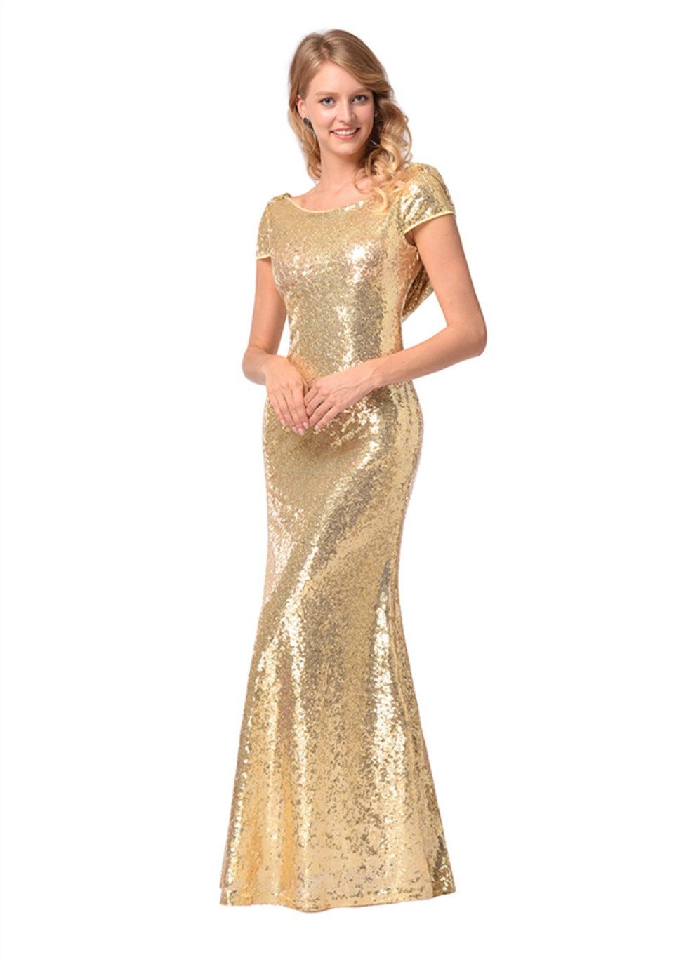 women gold clothes