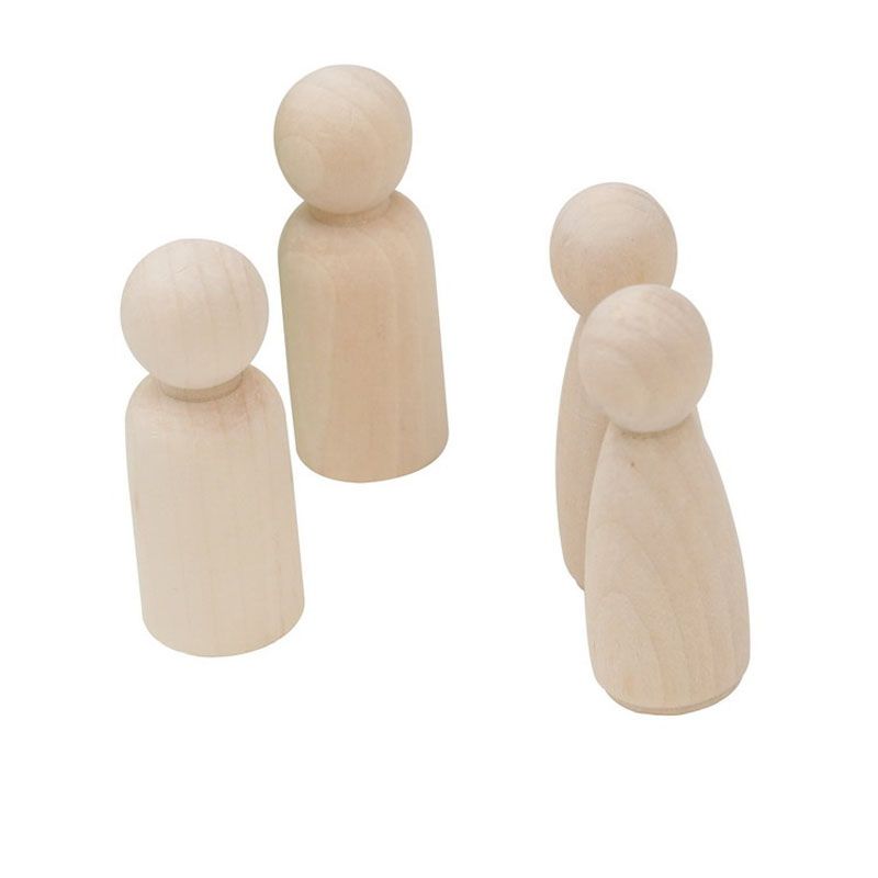 unfinished wooden peg dolls