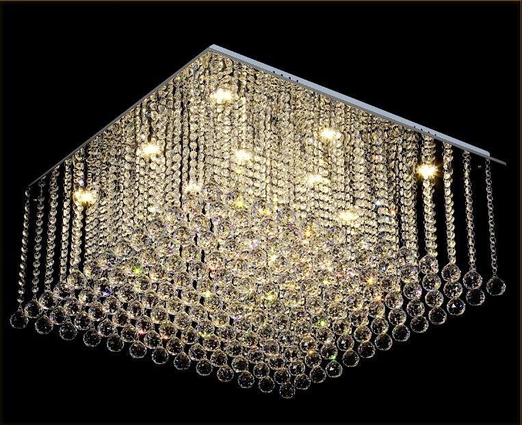 Bulk Contemporary Square Crystal Chandelier K9 Rain Drop Luxury Flush Mount Led Light Res De Cristal For Living Room From Zhiyuanlighting 192 21 Dhgate Com Bulk Contemporary Square Crystal, Contemporary Square Crystal Chandelier
