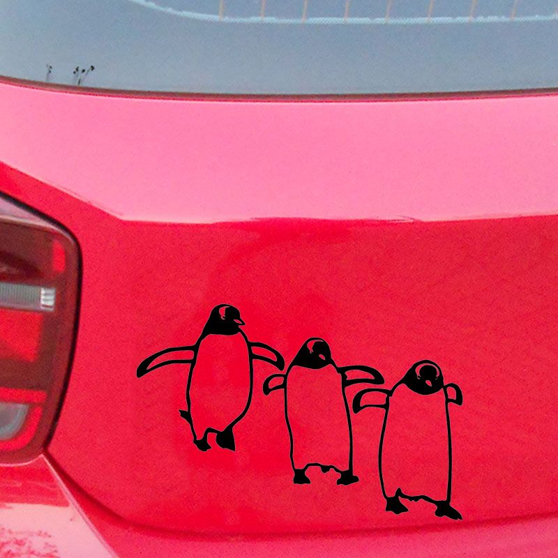 PENGUIN Vinyl Decal Sticker Car Window Wall Bumper Gentoo Bird Marching Cute