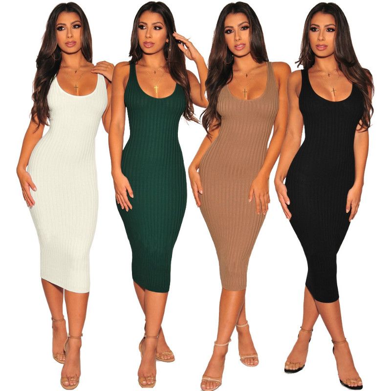 tank midi bodycon dress