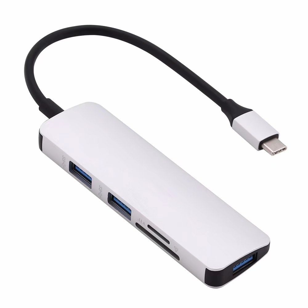 3 Port USB 3.0 Ultra Type C Slim Data Hub Adapter Charger For TF SD Card Reader