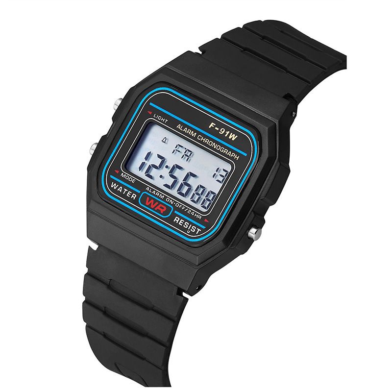 black digital wrist watch