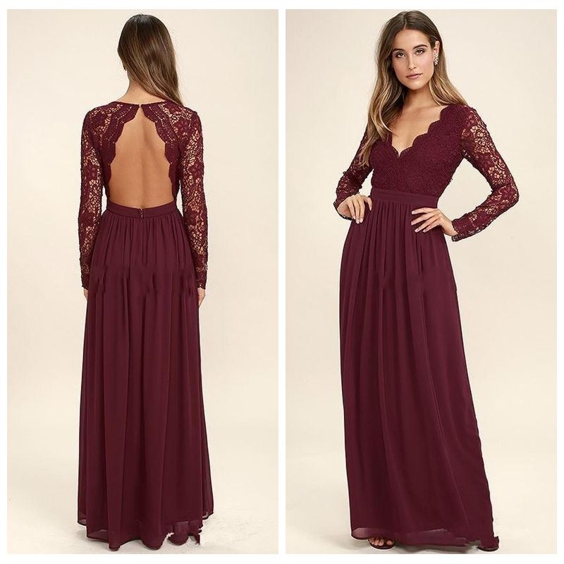 open back chiffon dress