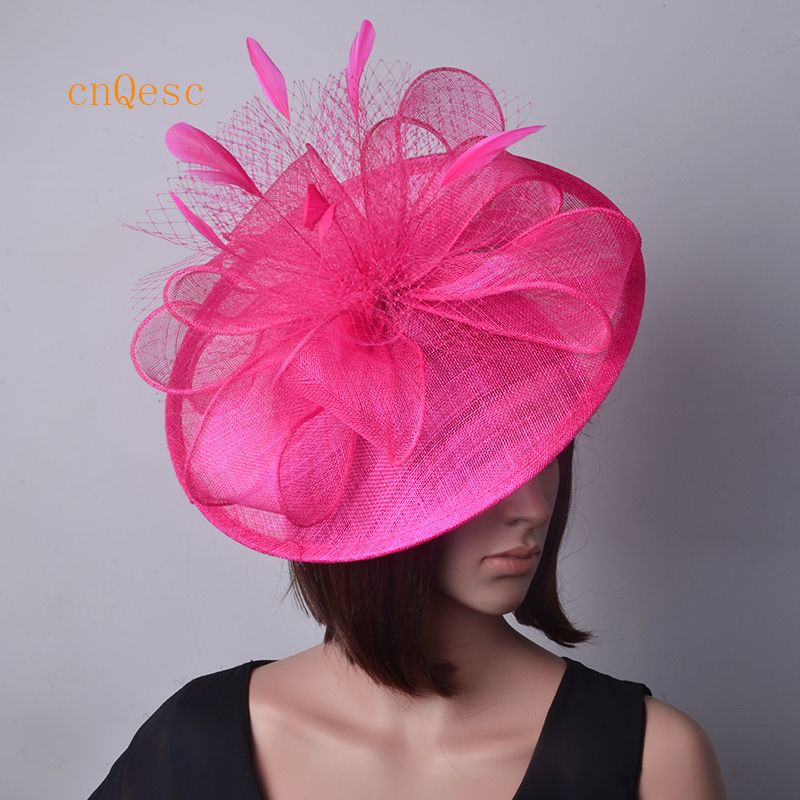 Royal Blue Red Hot Pink Ladies Hat Big 