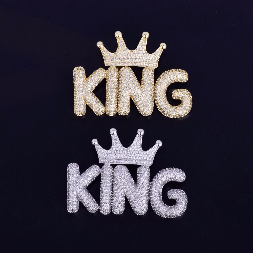 bubble letter chain with crown bubble letter chain with crown