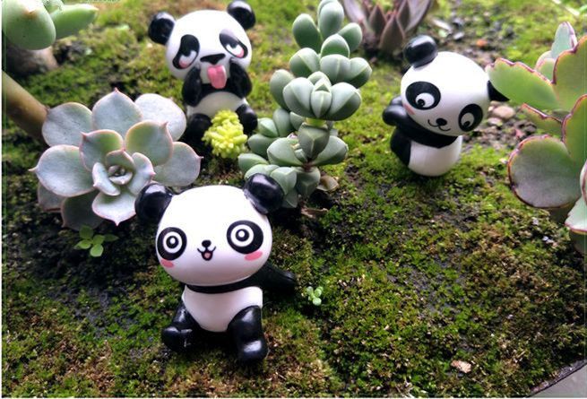Grosshandel Grosshandel 8 Teile Los Mini Panda Figuren Fee Garten