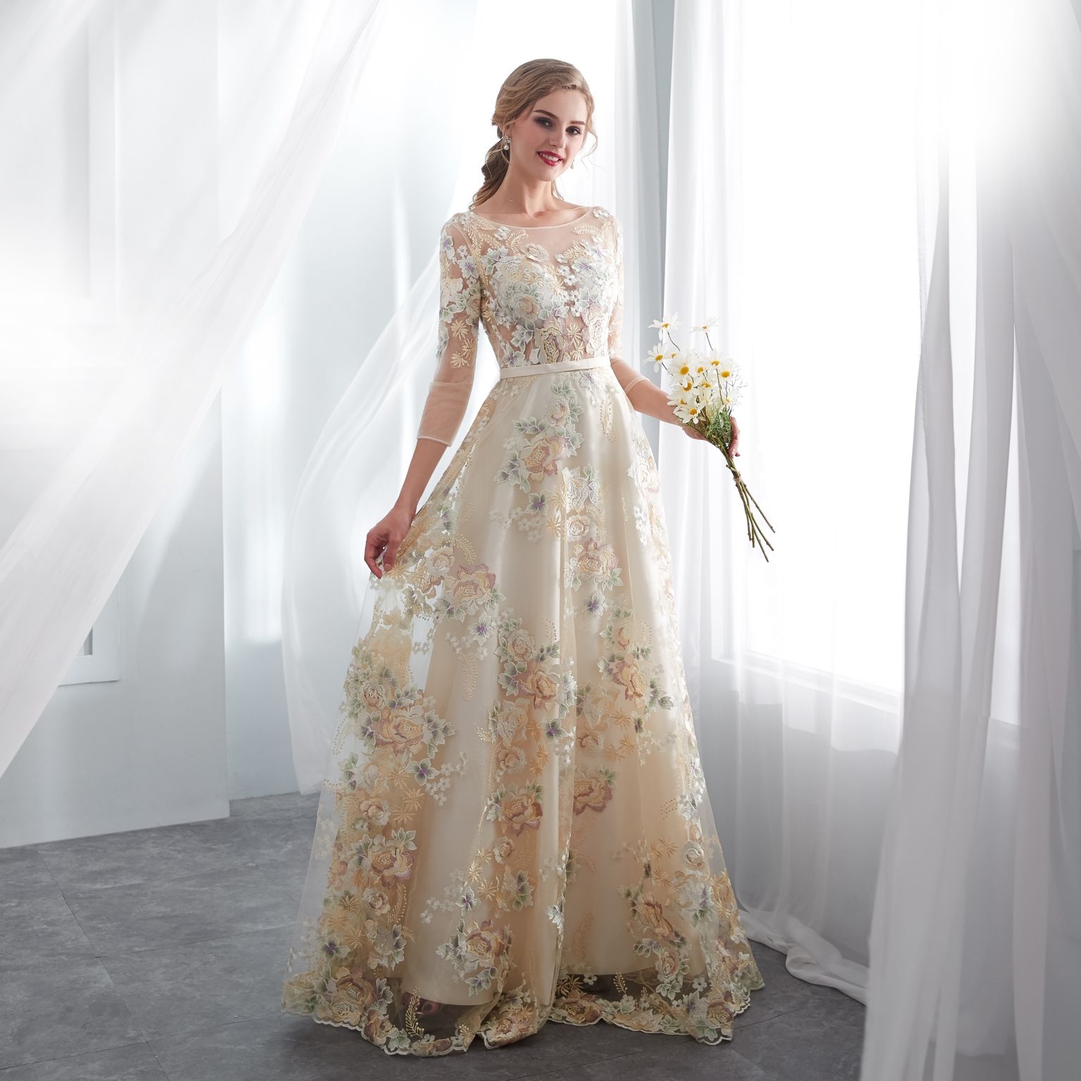 Colored Wedding Dresses Long Sleeves Lace Romantic Bridal Gowns Country Wedding Dress Custom Made Rob Robe Mariee 23e007 From Cherrywedding 93 47 Dhgate Com Colored Wedding Dresses Long Sleeves Lace Romantic Bridal Gowns Country Wedding Dress Custom Made Rob Robe Mariee 23e007 From Cherrywedding 93 47 Dhgate Com