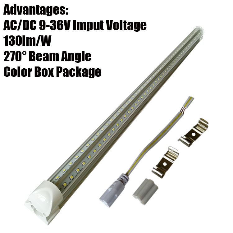 Cool White 6000K T8 Integrated LED Tube Lights,4ft V-Shape LED Light 36W 36000LM SMD2835 Clear Cover LED Cooler Door Lights 25 Pack AC85-277V Cool White 6000K T8 Integrated LED Tube Lights,4ft V-Shape LED Light 36W 36000LM SMD2835 Clear Cover LED Cooler Door Lights 25 Pack AC85-277V