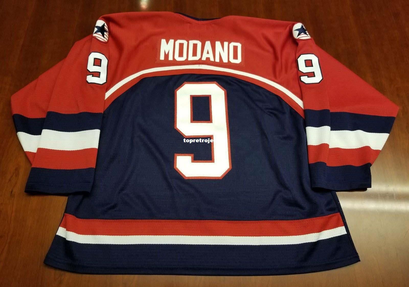 21 Wholesale Custom Mike Modano Vintage Team Usa 02 Olypmic Hockey Jersey Blue Mens Retro Jerseys From Topretrojersey 30 69 Dhgate Com