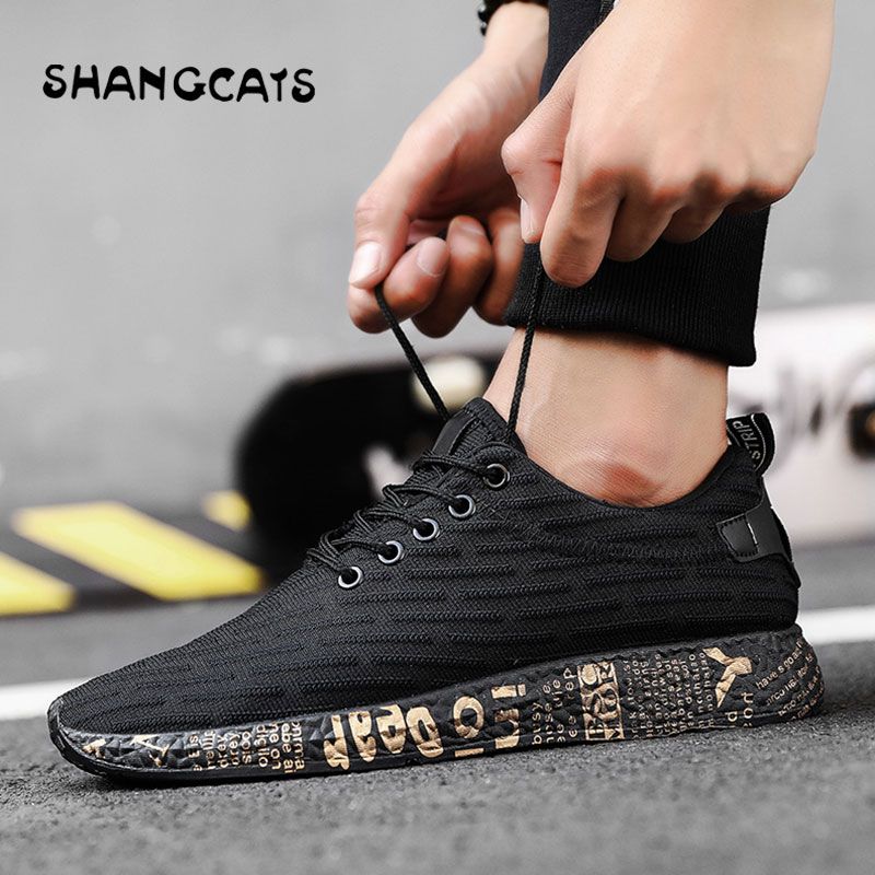 Compre 2018 Nuevos Hombres Zapatos Informales Transpirable Hombre Tenis  Masculino Zapatos Zapatos Hombre Sapatos Tenis Oro Hombres Graffiti A 27,53  € Del Shangcats | DHgate.Com