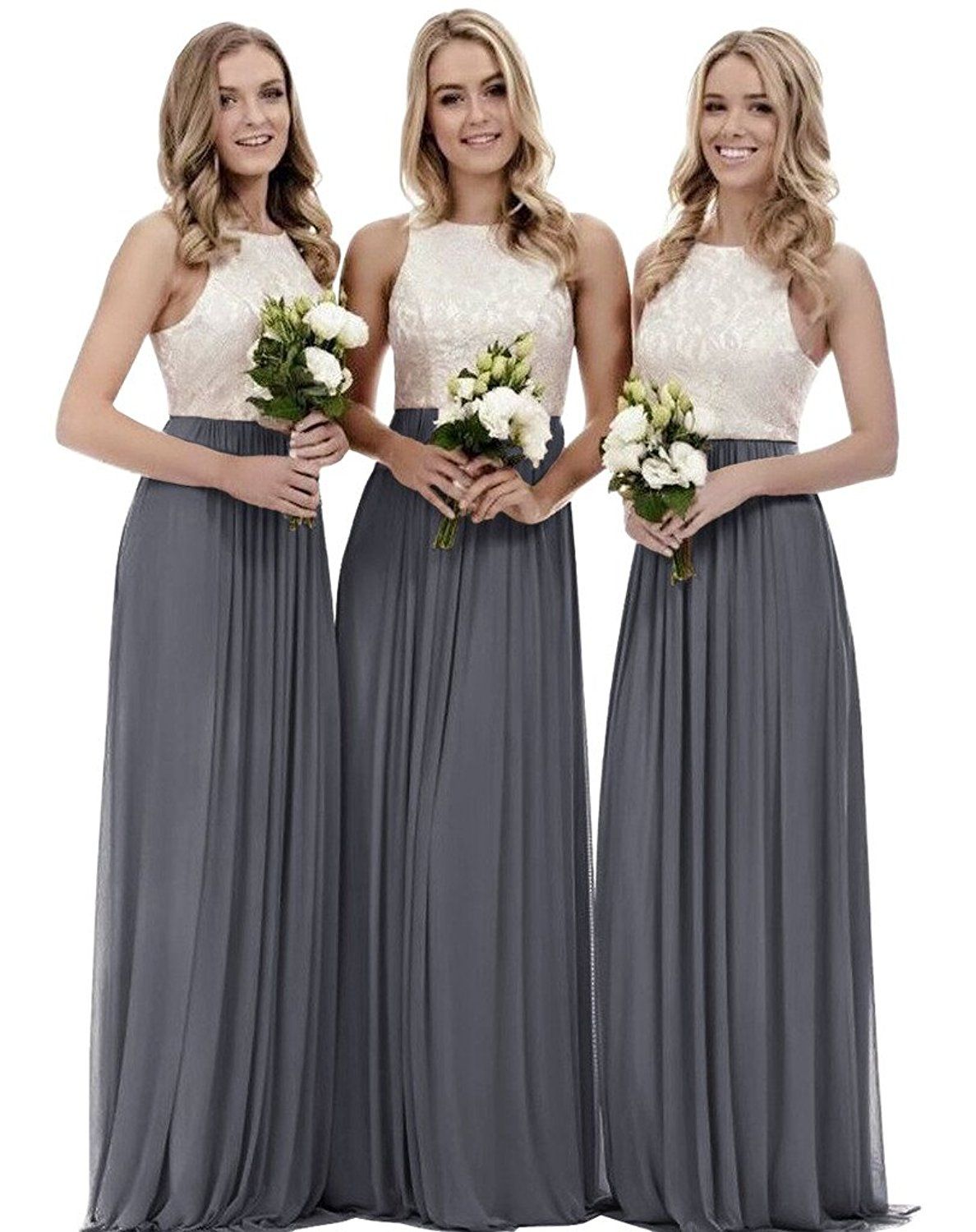 gray bridesmaid dresses
