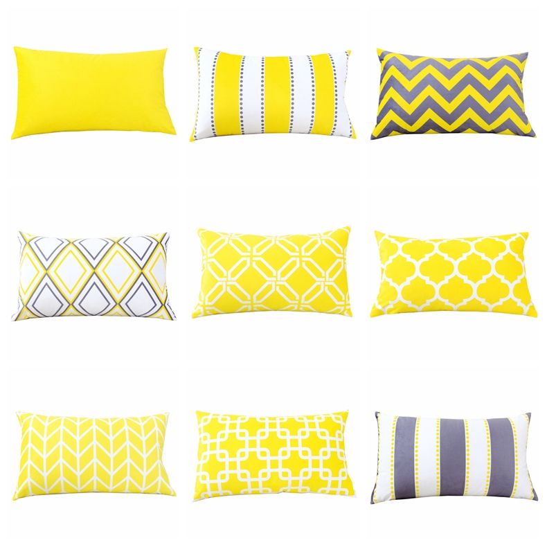 Rectangle Housse de Coussin Moderne G/éom/étrique Motif Taie Doreiller en Line Salon Decor 30cmX50cm A
