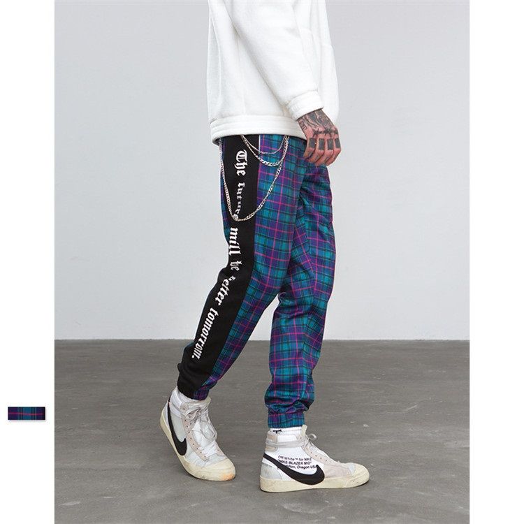 plaid designer pants