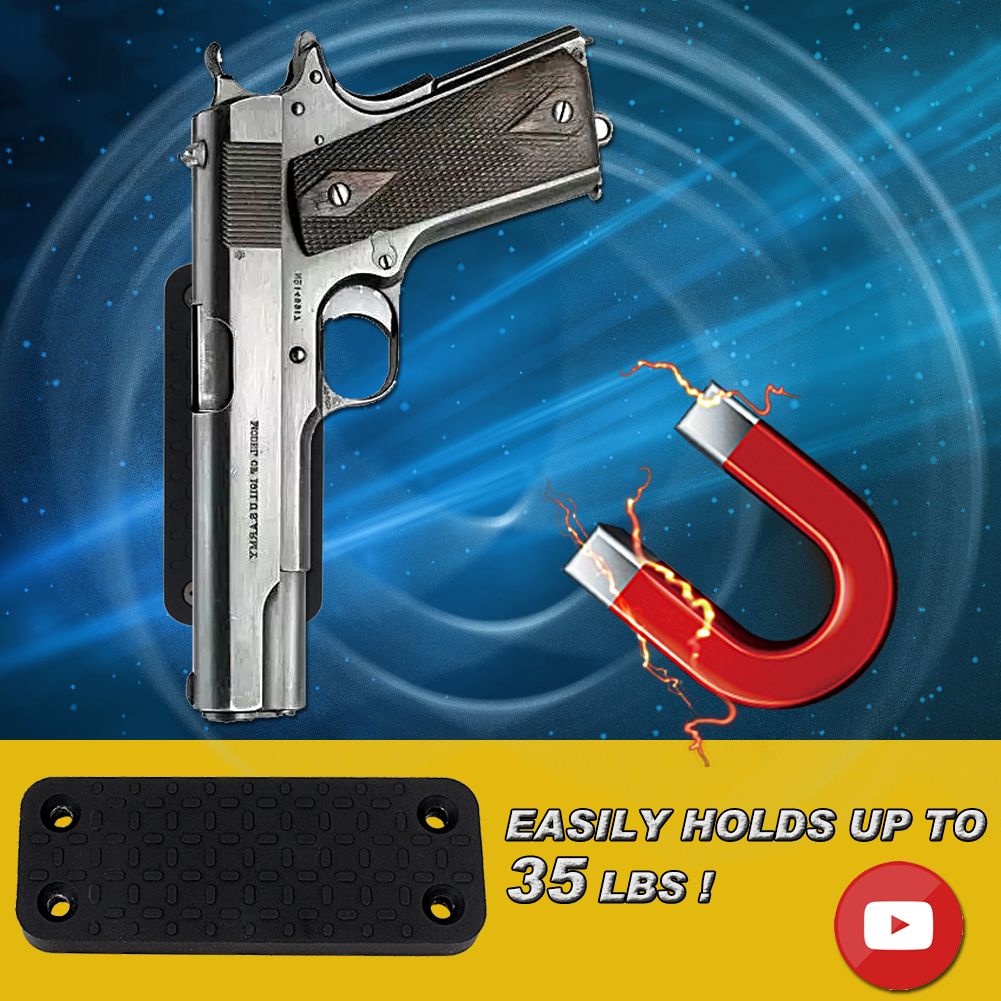 Handgun Pistol IronMount Rubber Coated Gun Mount & Holster Adhesive Concealed