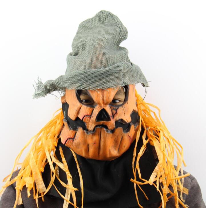 regular Narabar casual Nueva lujo de la calabaza espantapájaros terror máscara de látex de  Halloween Máscaras de miedo con