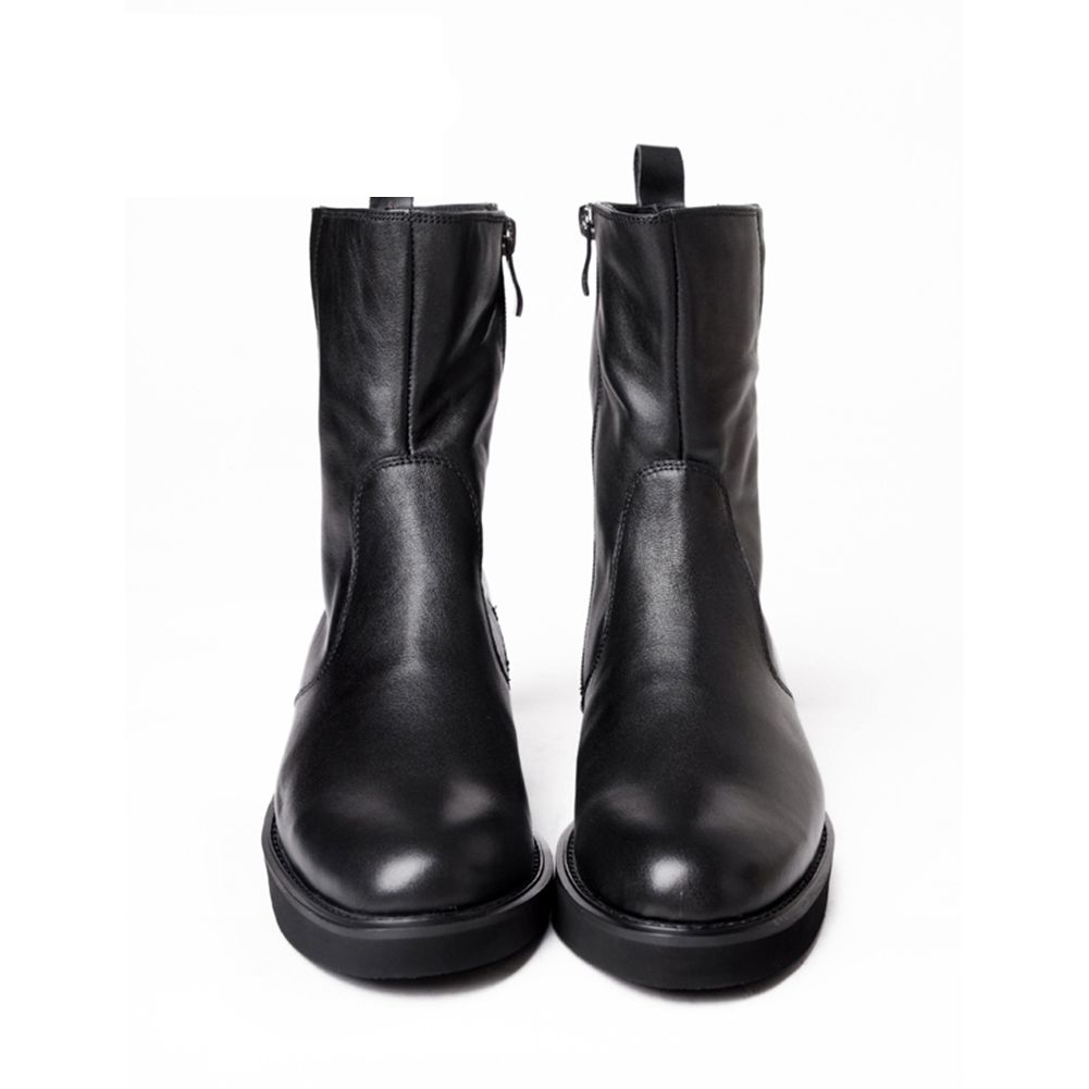 men's calf high leather boots