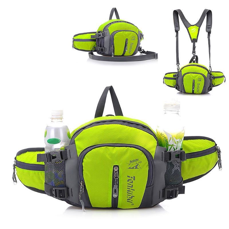 Luggage & Travel Accessories SPORTS WAIST BAG BELT FANNY PACK HIKING RUNNING BUM BAG W/WATER