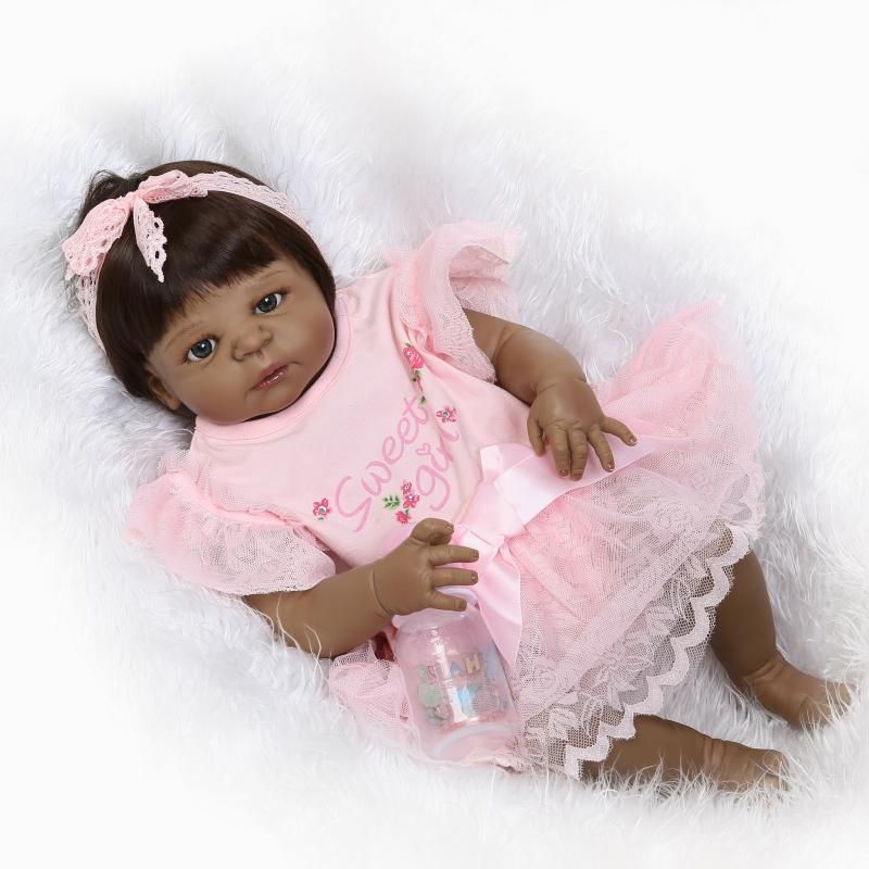 african american full body silicone baby