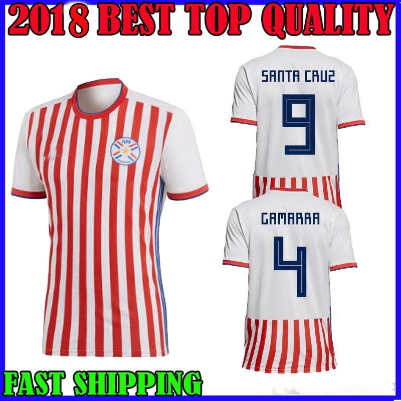 Jersey De Fútbol Paraguay Calidad Superior Paraguay 18 19 GAMARRA SANTA  CRUZ Camisetas De Fútbol Miguel Almiron Fútbol Hombres Casa Maillot De Pie  Personalizar Por Chensport2018, 14,27 € | Es.Dhgate.Com