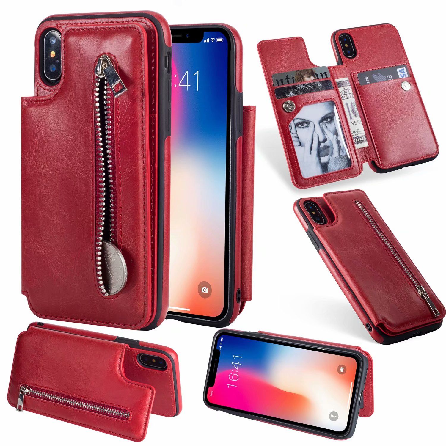 estuche Cremallera móvil cartera funda motivo mano corazón para Doro 1370 funda estuche Cremallera móvil cartera funda motivo mano corazón para Doro 1370 funda