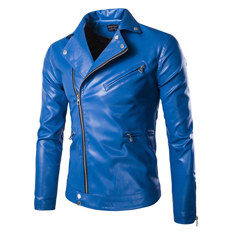 chaqueta azul hombre