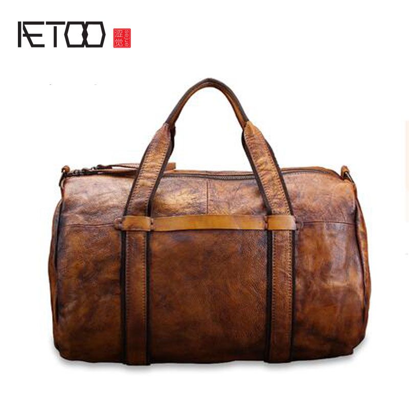 mens leather travel satchel