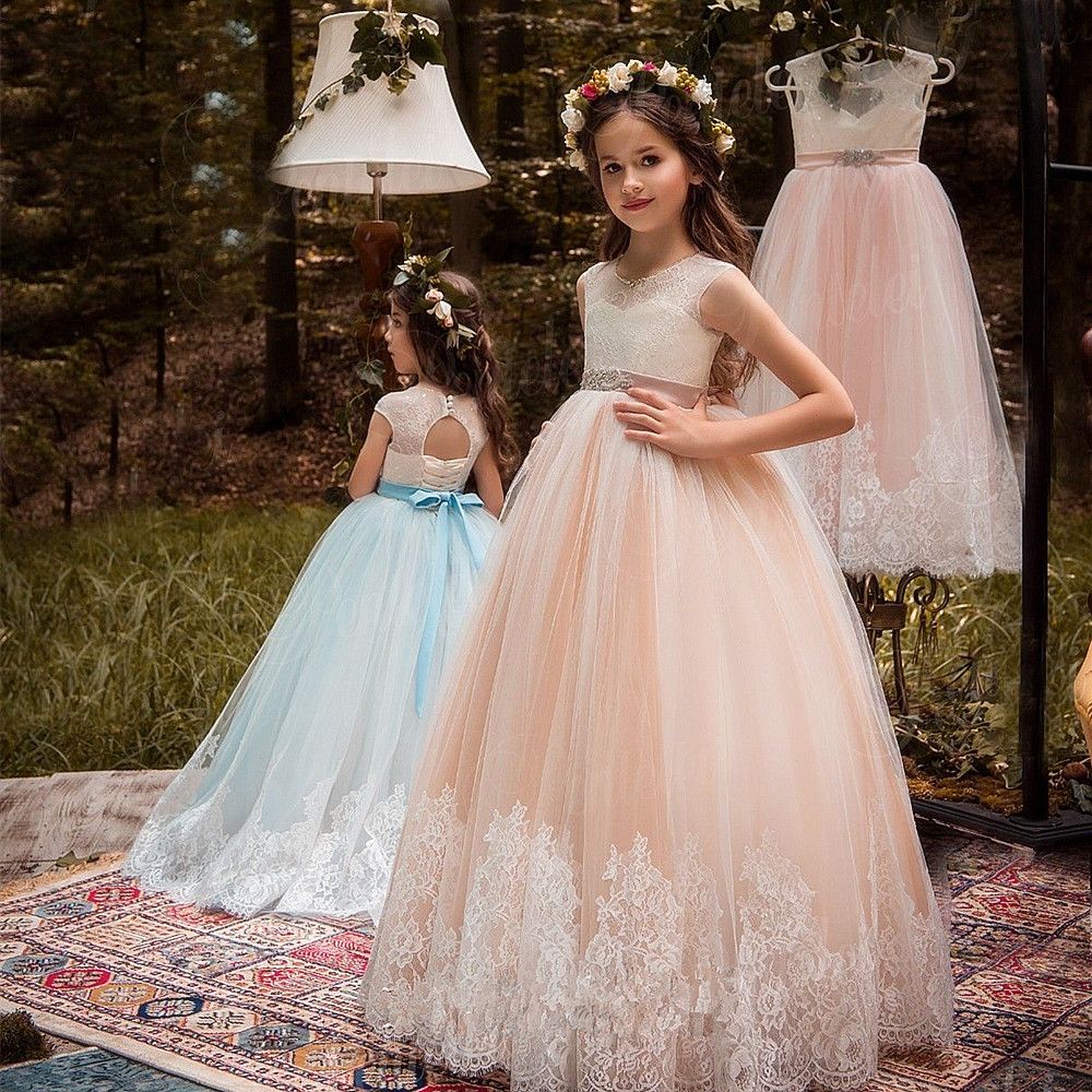 blush flower girl dresses uk