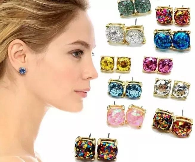 kate spade opal glitter earrings