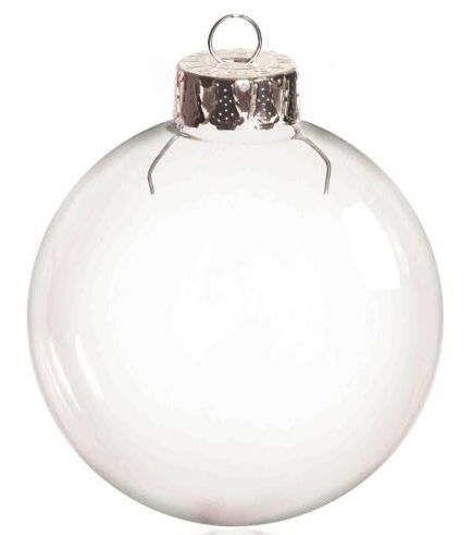 Acheter Promotion Boule De Verre Transparente Décorative De Noël Décorative Pour Bricolage à Peindre Bricolage Avec Dessus En Argent 5 Paquet De