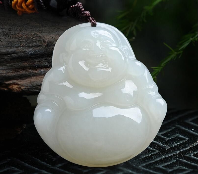 Natural Authentic Jade Buddha Pendant 