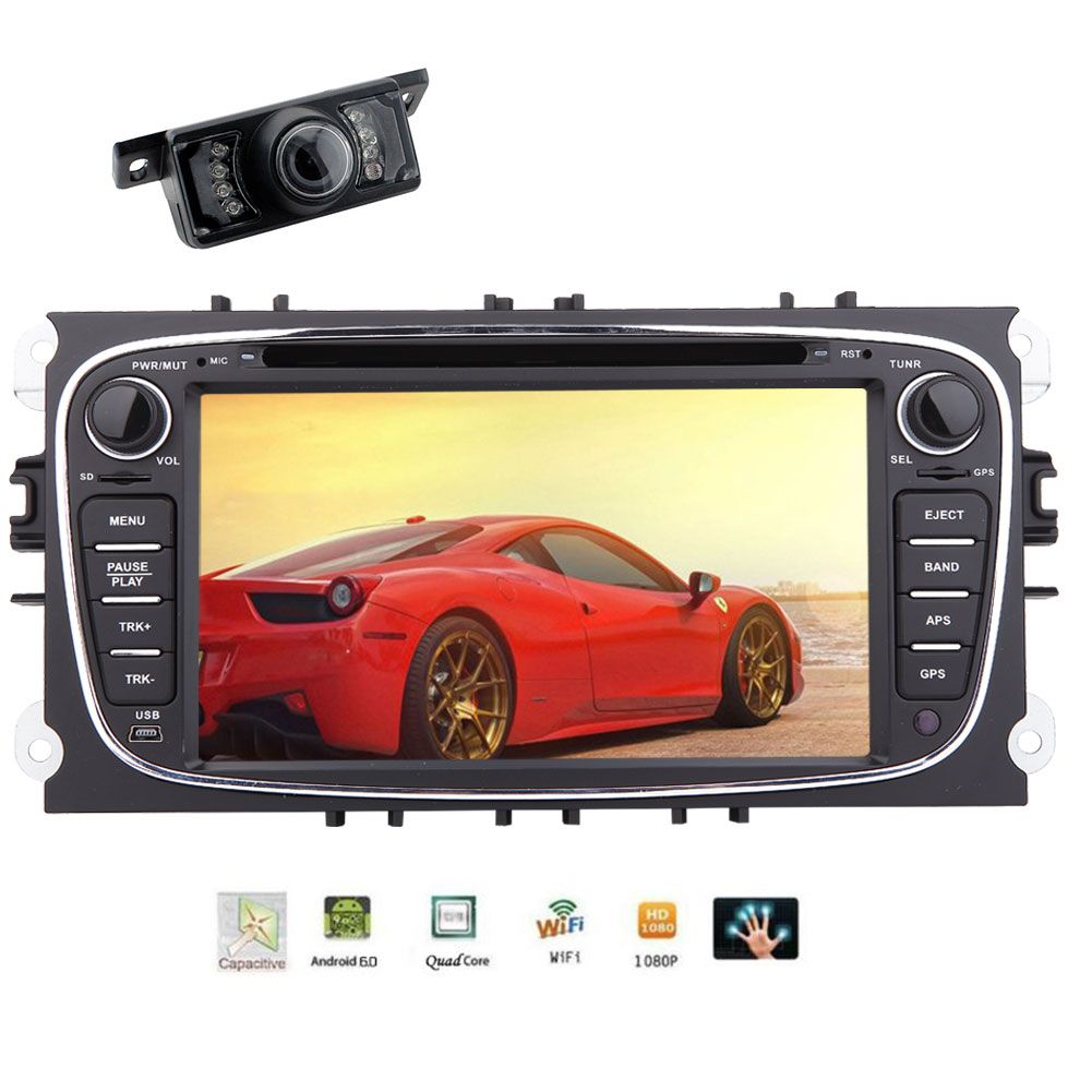 AM R/¨/¦cepteur GPS Bluetooth en charge la navigation 3G Eincar 7 pouces Android 6.0 Marshmallow Autoradio Universal Double Din Quad Core 1,6 GHz voiture st/¨/¦r/¨/¦o RDS FM 4G WIFI Miroir lien OBD2 double came Entr/¨/&brvb