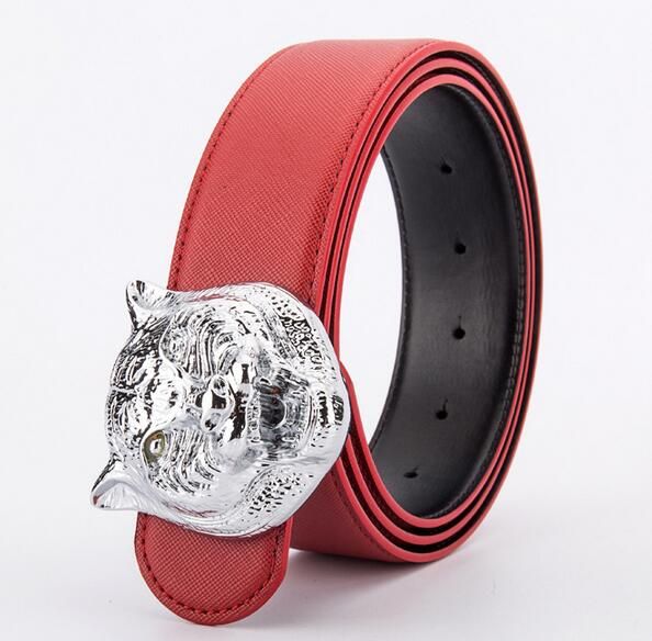 red with silver buckle