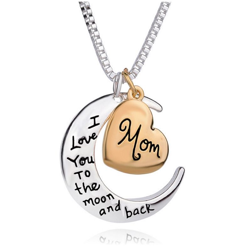 Wholesale New Silver Gold Mom I Love You To The Moon And Back
