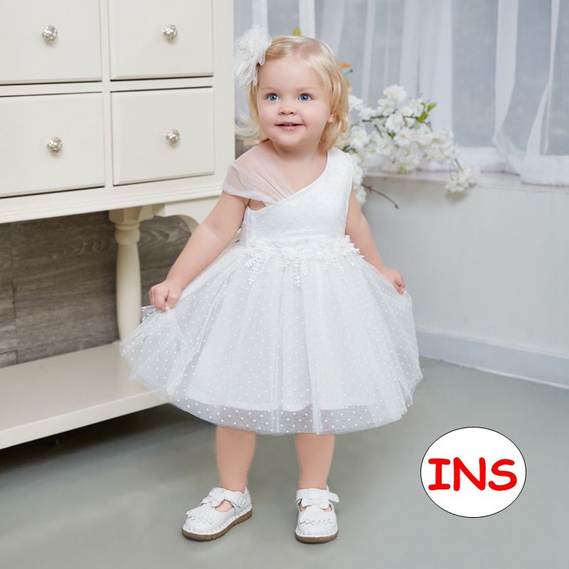one shoulder dress for baby girl