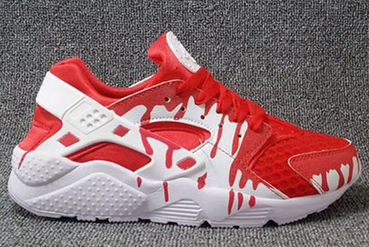 huarache rojo con blanco