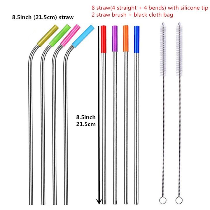 8.5 inch straw set