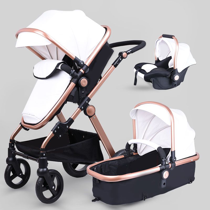 leather baby stroller 3 in 1