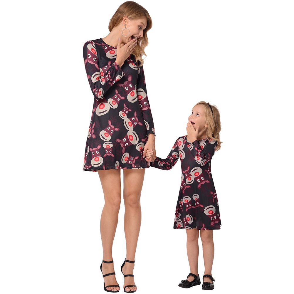 matching christmas dresses for mother and daughter