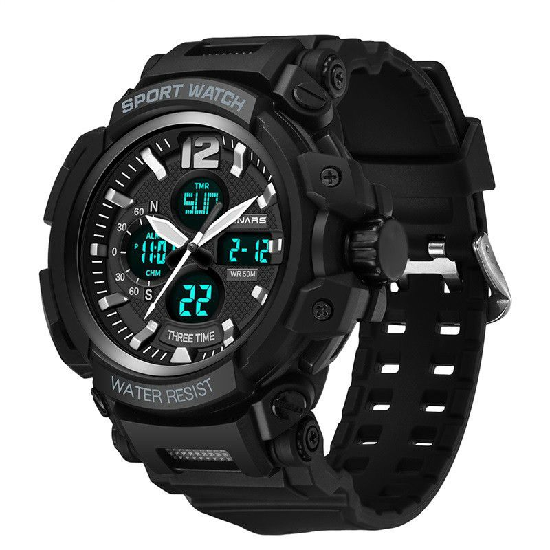 Online Uitverkoop 3 Kleuren Heren Sport Analoog Digitaal Horloge Mode Waterdichte Polshorloges Heren Militaire Horloges Designer Horloge Met Doos 428050287