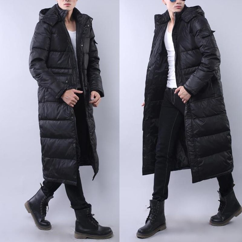 Men/'s Winter Outwear Parka Jacket Duck Down Warm Hooded Long Coat New hot sz