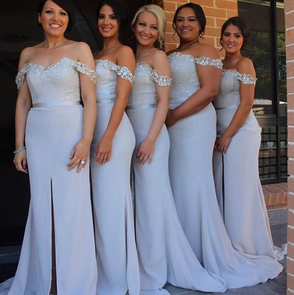 pastel lavender bridesmaid dresses