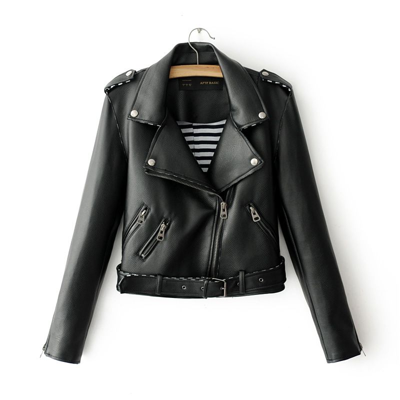 jaqueta de couro gola mandarim