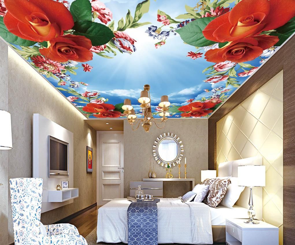 3d Nature Wallpapers Sky 3d Wallpaper Romantic Rose Sky 3d Ceiling